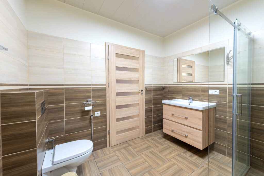 Bedroom panelling in disabled room.
