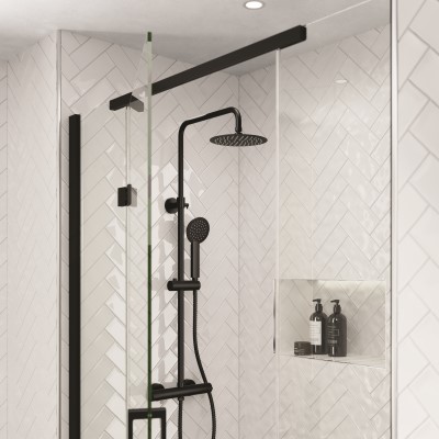 black shower mobility bathroom